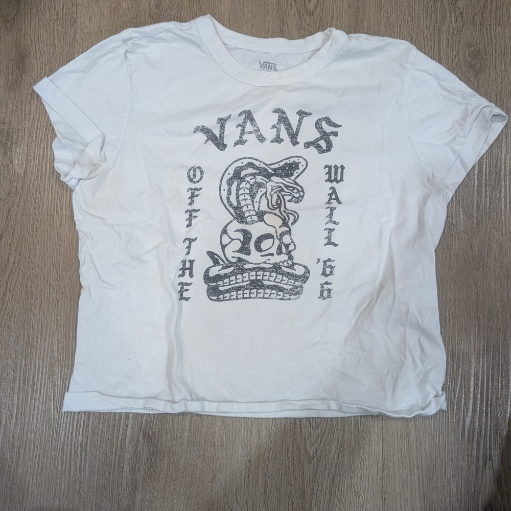 Vans White Tee with Bold Graphic
